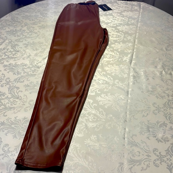 Pants - Size 8 mahogany brown faux leather pants